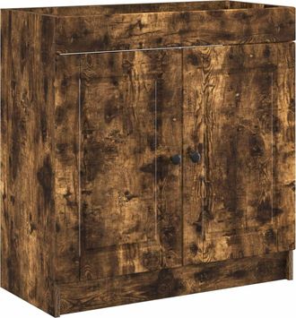 vidaXL Cabinet Debajo Del Fregadero Roble Ahumado 78,5 X 37,5 X 81 Cm Vidaxl