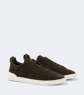 Ermenegildo Zegna Triple Stitch suede sneakers