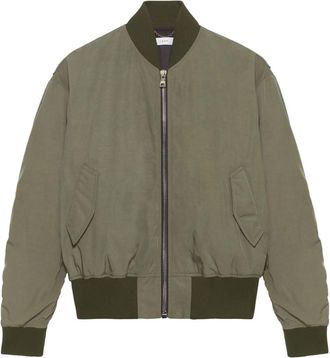 1989 STUDIO logo-embossed bomber jacket - men - Polyester/Polyester/Cotton/Elastane - L - Grey