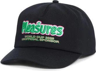 Pleasures Sponsor Wool Blend Snapback Baseball Cap in Black at Nordstrom