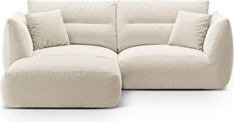CXL by Christian Lacroix Sofá esquinero modular 3 plazas de tejido estructural marfil