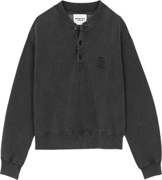 Isabel Marant Hoodies & sweatvesten, Dames, Zwart, S, Katoen, Simony Sweatshirt