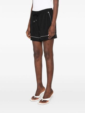 Sportmax Tailored Viscose Shorts - Black