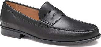 Johnston & Murphy Harrison Penny Loafer in Black Glove Leather at Nordstrom, Size 10.5