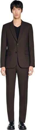 Sandro Wool suit jacket in Chocolate at Nordstrom, Size 50 Eu