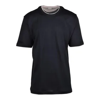 Eleventy Heren, Tops, Zwart, Maat: XL Katoen