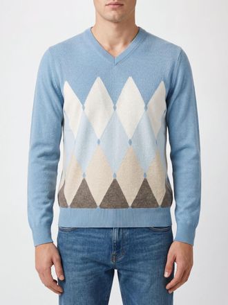 Ballantyne Argyle Pattern 100% Cashmere Crewneck Jumper