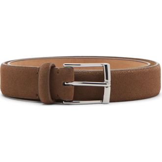 Mango Suede Belt in Medium Brown at Nordstrom, Size Large