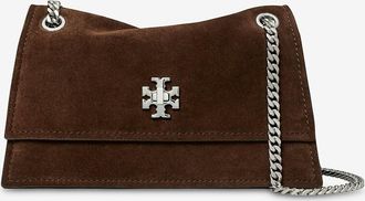 Tory Burch Wildleder-Schultertasche Kira Turnlock Mini