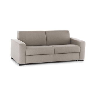 Talamo Italia Sofa Cama Dabakah, Sof&aacute; De 3 Plazas, 100% Made In Italy, Sof&aacute; De Sal&oacute;n Con Apertura Giratoria, En Tela Acolchada, Con Reposabrazos Delgados, Cm 200x95
