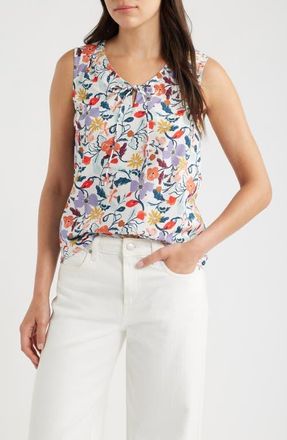 Seasalt Cornwall Cobbs Well Floral Print Top in Winding Meadow Mix at Nordstrom, Size 12 Us