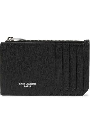Saint Laurent Pebble-Grain Leather Cardholder