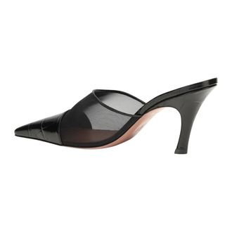 Amina Muaddi Jamie Mule de Malla - Shoes - Mujer - Negro - 38 1/2 EU