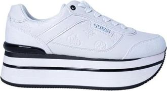 Guess Schoenen, Dames, Wit, 40 EU, Polyester, Platform Sneakers