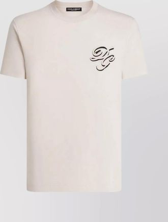 Dolce & Gabbana cotton logo appliqu&eacute; short-sleeve t-shirt