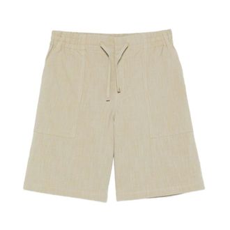 Dr&ocirc;le de Monsieur Casual Shorts, male, Green, Size: L Drawstring Patch-pocket Shorts