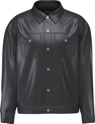 Guess Leather Jassen - Heren - Leren en Su&egrave;de Jassen - Zwart - M - Jassen