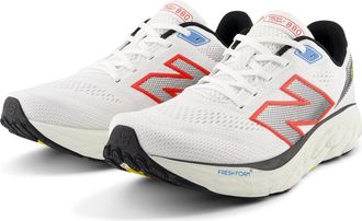 New Balance Mens Fresh Foam X 880 V14 Running Shoe, White/Neo Flame/Black, 12 UK
