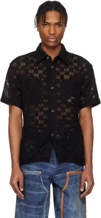 ☆F.ILLUMINATE☆ Western check shirt black Our Legacy Black Fishnet Above Shirt | Liberty