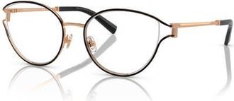 Tiffany & Co. 54mm Oval optical glasses in Black at Nordstrom