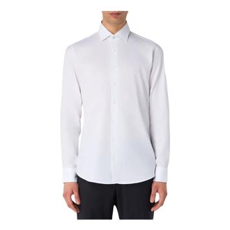 Michael Kors Pinpoint Oxford Slim Shirt - Heren - Zakelijke Overhemden - Wit - 4XL - Overhemden