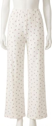 Z Supply Vintage Ditsy Floral Pointelle Pants In White