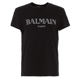 Balmain Paris Logo Embossed Cotton T-Shirt, Size Large