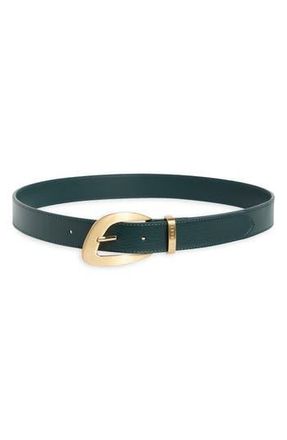 Ted Baker Leather Belt in Olive at Nordstrom Rack, Size Medium