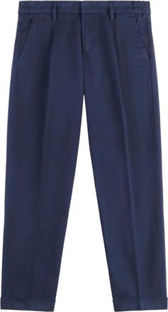 Fay Pantaloni elasticizzati con pieghe - Blu