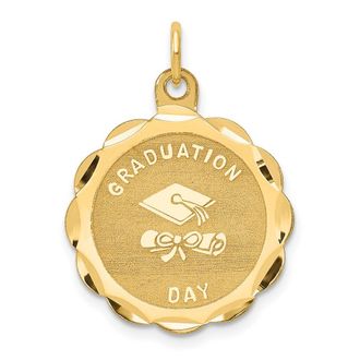 Diamond2Deal 14k Yellow Gold GRADUATION DAY Charm