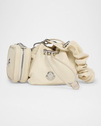 Moncler Nylon and Leather Double Pouch Bag