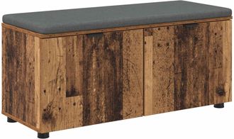 vidaXL Banco De Entrada Con Coj&iacute;n Madera Vieja 100 X 38 X 46 Cm Vidaxl