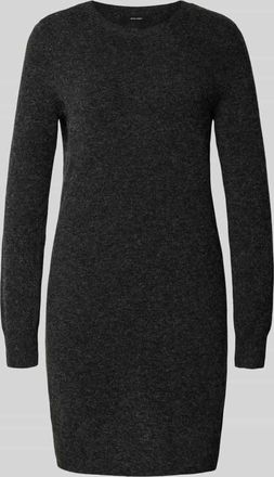 Vero Moda Figurumspielendes Strickkleid mit Rundhalsausschnitt Modell DOFFY in Metallic Black, Gr&ouml;&szlig;e L