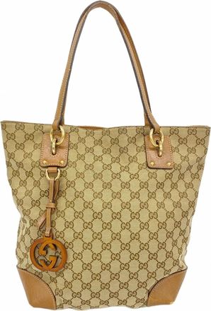 Gucci Brown Canvas Tote Bag (Pre-Owned)