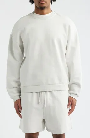 Elwood Core Oversize Crew Sweatshirt in Vintage White at Nordstrom, Size Medium
