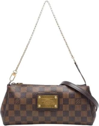 Louis Vuitton Pre-owned Eva Schoudertas - Dames - Vintage Schoudertas - Bruin - ONE Size - Leer - Vintage