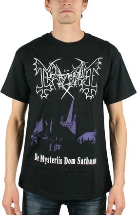 MAYHEM De Mysteriis Mens T-Shirt In Black, Size: Large, Color: Black