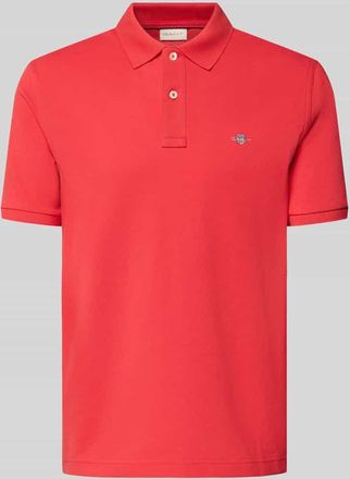 GANT Slim Fit Poloshirt mit Logo-Stitching in Apricot, Gr&ouml;&szlig;e XXXL