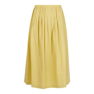 ottod'Ame Midi Skirts, female, Yellow, Size: 2XS Cotton Midi Skirt