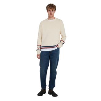 Farah Heren-sweatshirt met Alverstone-logo, regular fit (Cr&egrave;me)