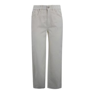Brunello Cucinelli Straight Fit Jeans, female, Beige, 3XS, Straight Jeans