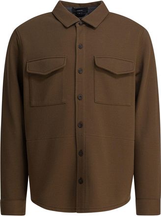 Vince Cotton Overshirt Jacket Jackets And Coats Marrone-Uomo