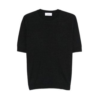 Lardini Round-neck Knitwear, male, Black, Size: M Girocollo