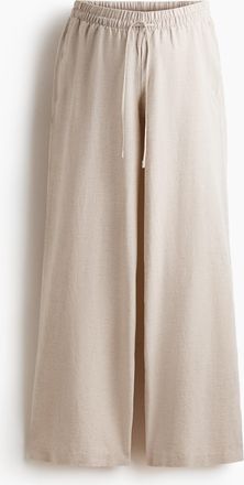 H&M MAMA Before & After Hose aus Leinenmix - Beige