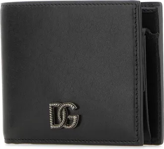 Dolce & Gabbana Mens Calfskin Leather Wallet Black