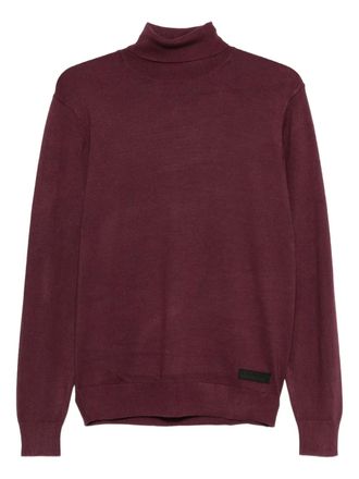 John Richmond roll-neck sweater - Red