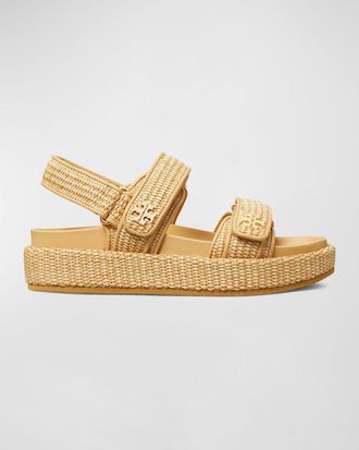 Tory Burch Kira Woven Dual-Band Sport Sandals