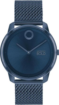 Movado Trend Element Quartz Blue Museum Dial Mens Watch 3601016