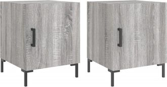 vidaXL Vidaxl - Bedside Cabinets 2 pcs Grey Sonoma 40x40x50 cm Engineered Wood