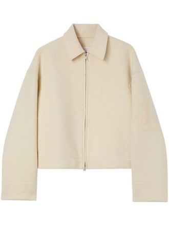 Jil Sander logo-embellished virgin-wool jacket - Neutrals